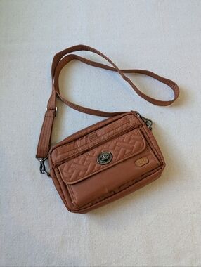 Lug Crossbody Bag in Rust Brown